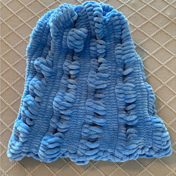 ScottyB Collection Plush Shadow Blue, Slouch Beanie in Chenile - Picture 3 of 14
